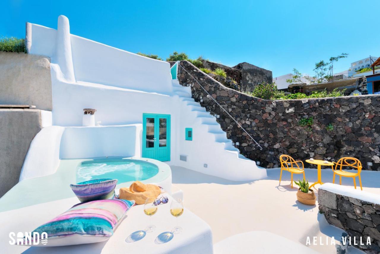 Sando Traditional Cave Villas With Jacuzzi And Sea View Vourvoúlos Eksteriør billede